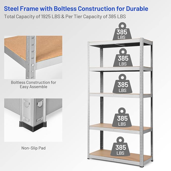 ERGOMASTER 5 Tiers Steel Shelves - Image 4