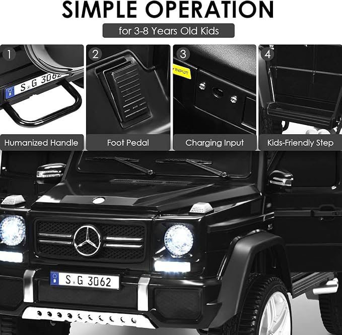 Costzon Ride on Car, Licensed Mercedes-Benz Maybach, 12V Battery Powered - Image 3
