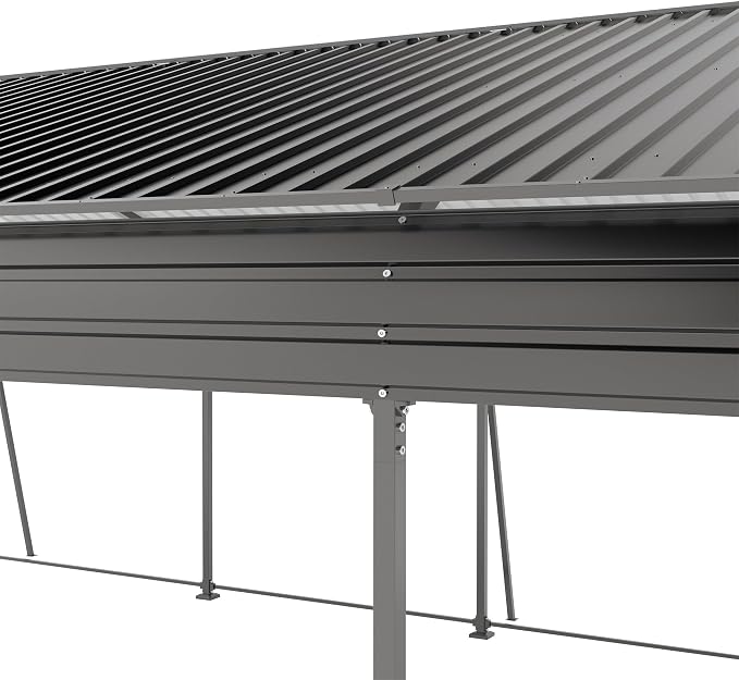 13x26.5 FT Metal Carport, Heavy Duty Car Port Canopy - Image 9