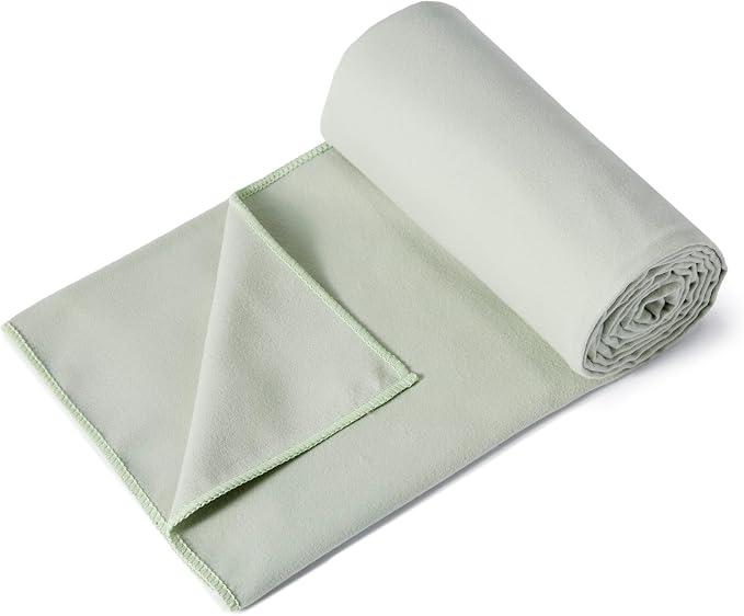 Amazon Basics Camping and Hiking Towel, Microfiber Towel, Fog Green by AmazonBasics