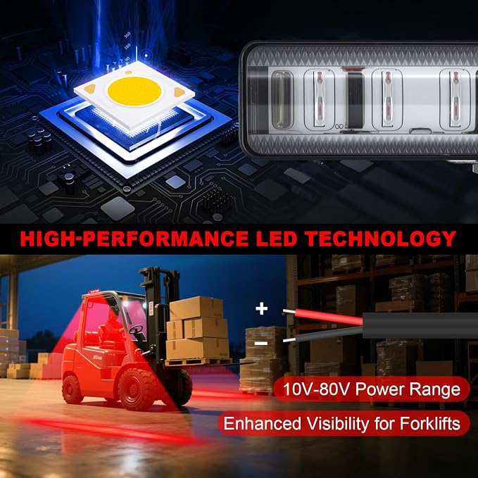 LED Forklift Safety Light Red for AGV Automated Guided Vehicle, Forklift Truck - Image 5