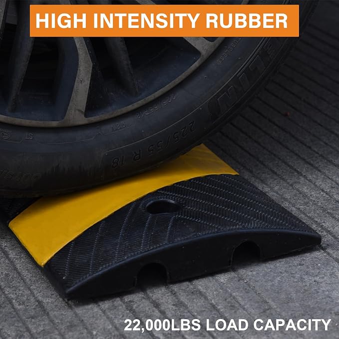 Orangestar 6Ft Rubber Speed Bump, 2 Channel Heavy Duty Speed Hump Cable - Image 3