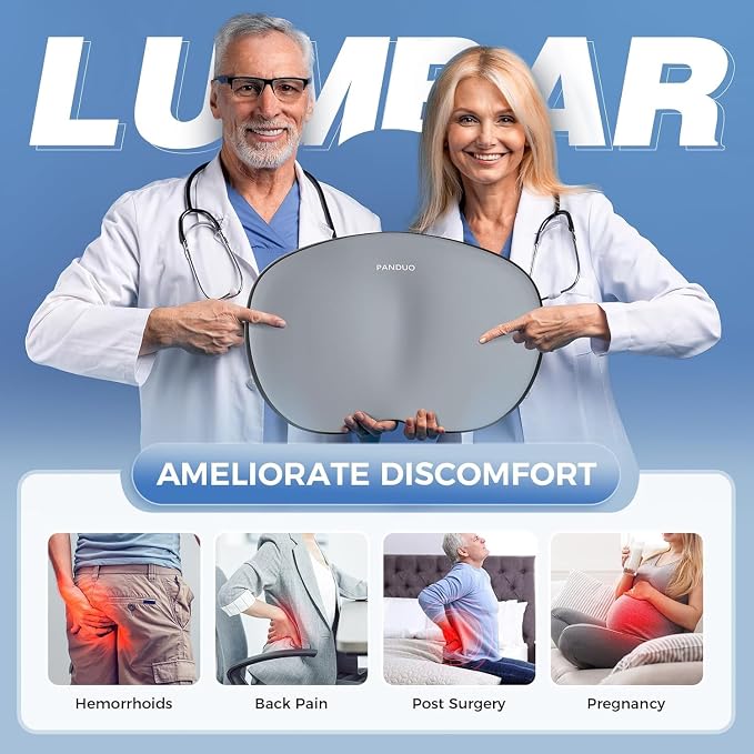 Lumbar Support Pillow for Office Chair, Memory Foam Lumbar Pillow for Lower - Image 2