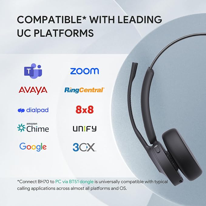 Yealink BH70 UC Wireless Bluetooth Headset - Image 6