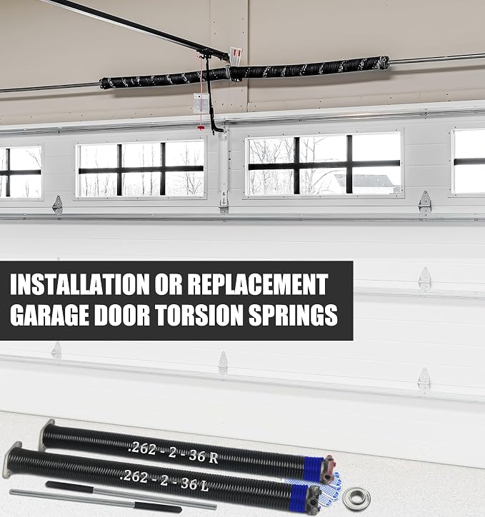 Garage Door Torsion Spring Set, Pair of 2" Electrophoresis Coated Garage Door - Image 7