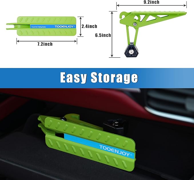 TOOENJOY Universal Fit Car Door Step, Foldable Roof Rack Door Step Up on Door - Image 5