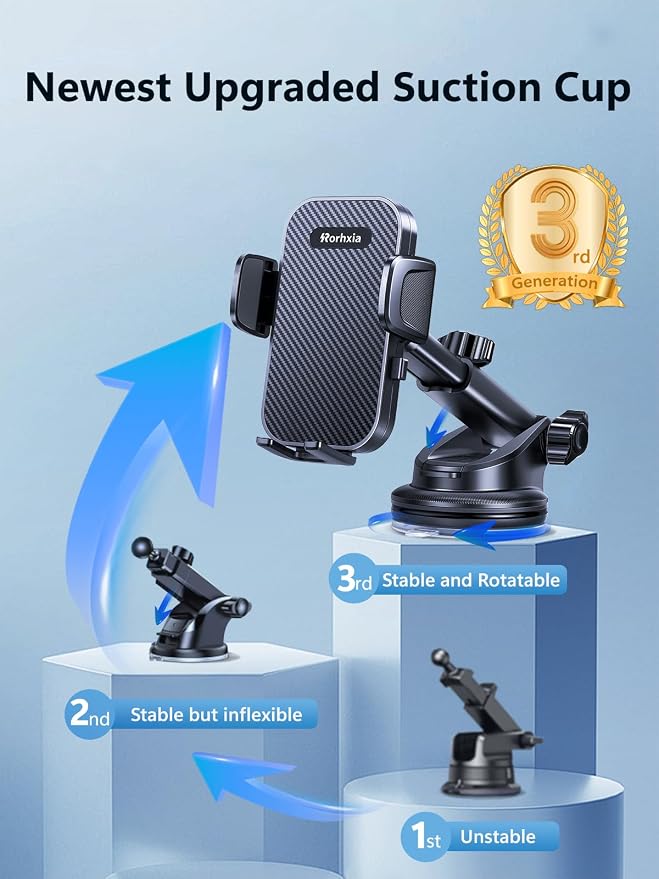 Vent Dashboard Windshield Cell Phone Mount Car Fit - Image 2