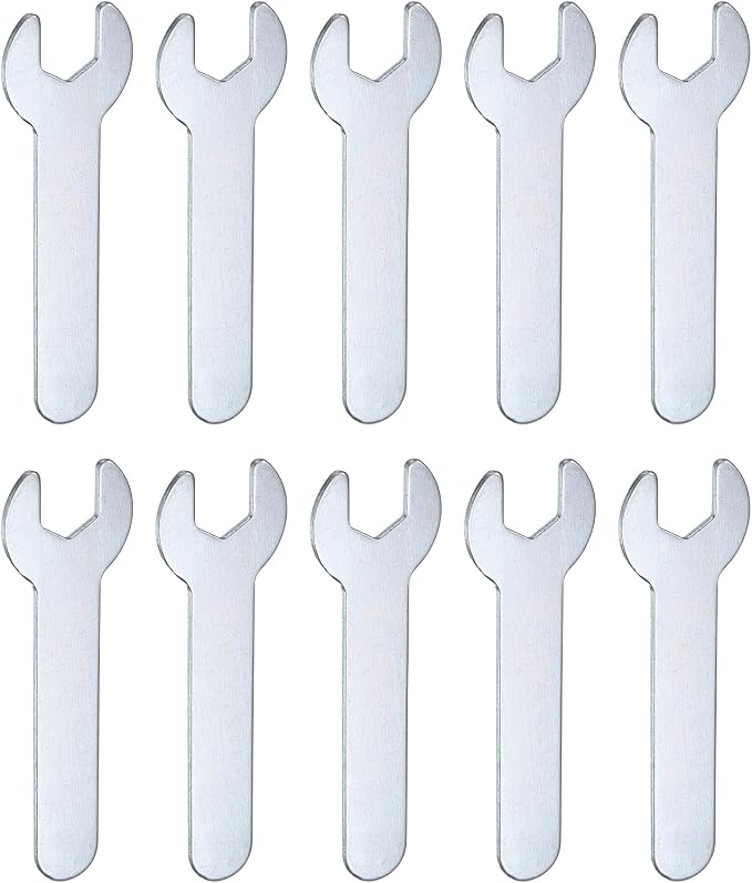 HARFINGTON 10pcs Small Wrench 10x70x1.5mm Metric U-Shaped Single Open Ended by HARFINGTON