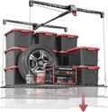 Overhead Garage Storage Rack, Adjustable Heavy-duty 4x4 Ft Ceiling Storage Racks by KOKORACKER