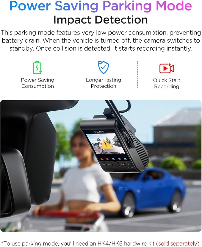 VIOFO A329S 4K 60FPS Dash Cam Front and Rear, 4K+2K Dual Dash Camera - Image 7
