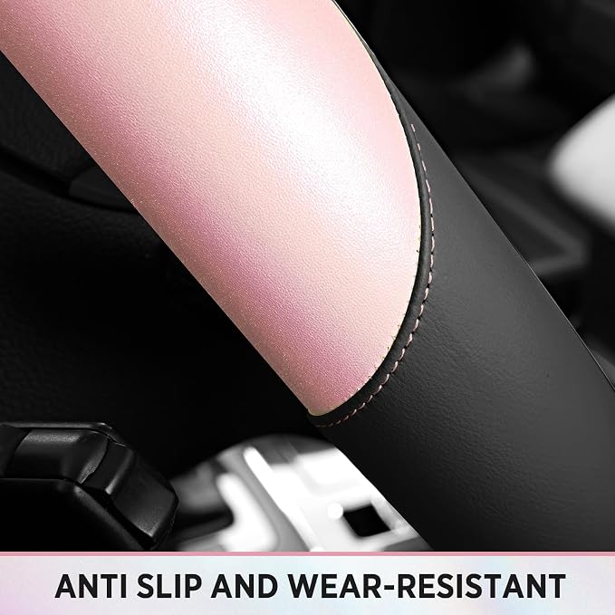 Road Comforts Steering Wheel Cover – Breathable Leather Steering Wheel Cover - Image 8