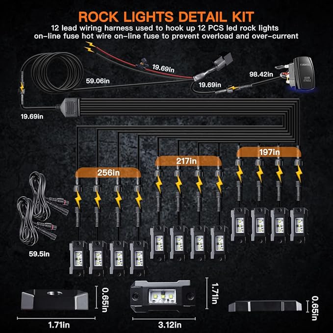 R4 Pure White LED Rock Lights Kit - Image 6