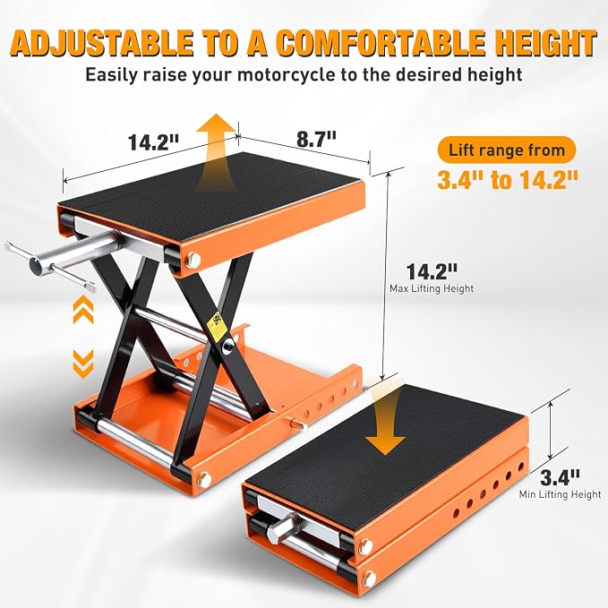 Nilight Motorcycle Lift Jack 1100 LBS Scissor Jacks Stand Lift - Image 3