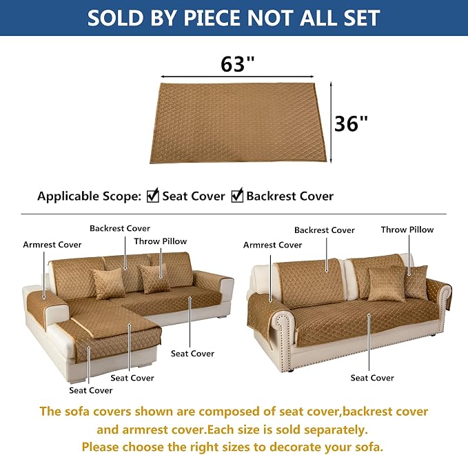 Eismodra Couch Cover, Sectional Couch Covers, Sofa Covers - Image 5