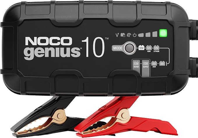 NOCO GENIUS10: 10A 6V/12V Smart Battery Charger – Automatic Maintainer by NOCO