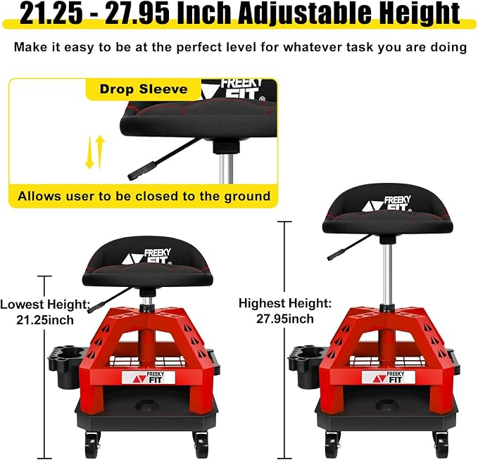 Rolling Shop Stool for Garage - Image 4