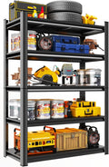 Metal Garage Shelving Unit, Heavy Duty 5-Tier Adjustable Storage Rack, Steel by Notmise
