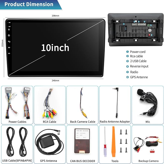 Car Radio Stereo for Jeep Wrangler JK 2007-2018 Dodge Ram 1500 2500 3500 Grand - Image 7
