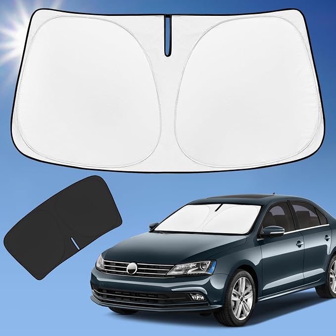 Sun Shade Sunshade for VW Jetta Windshield Cover, 4-Layer Front Window Shade by ZOIBVCARSUNSHADE