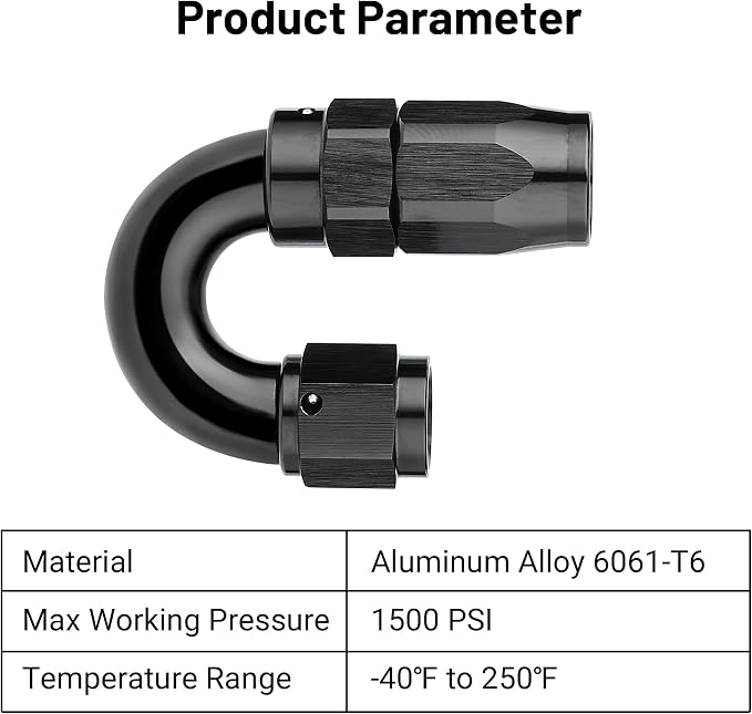 EVIL ENERGY 4AN 180 Degree One Piece Full Flow Hose End Fitting Swivel - Image 3