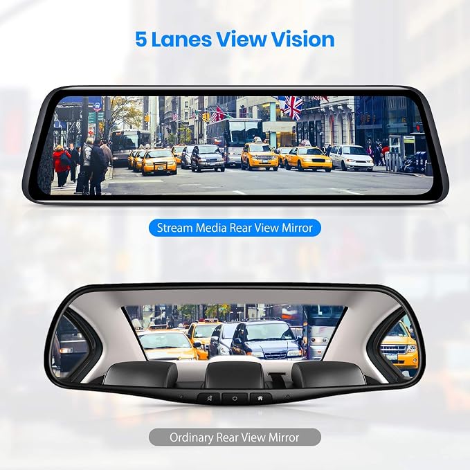 AUTO-VOX V5PRO 1080P 9.35'' OEM Rear View Mirror Camera, Full Laminated - Image 5