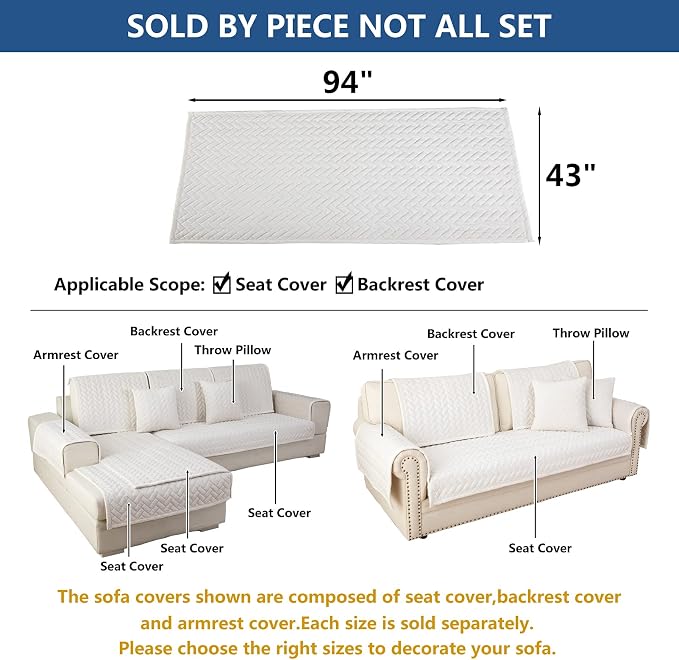 Eismodra Couch Cover, Sectional Couch Covers, Sofa Covers - Image 5