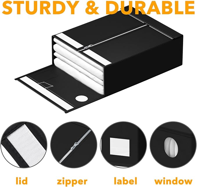 SpaceAid 9 Pack Bed Sheet Organizers and Storage, Foldable Sheet Organizer - Image 6