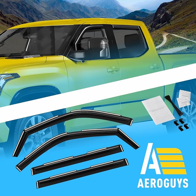 Extra Durable Window Deflectors in-Channel Window Visors Rain Guards Fit - Image 8