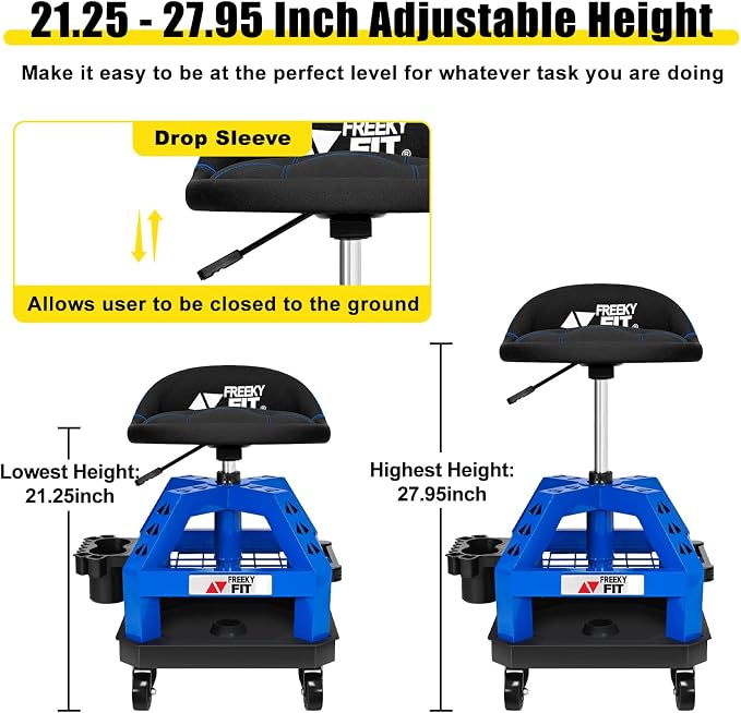 Rolling Shop Stool for Garage - Image 4