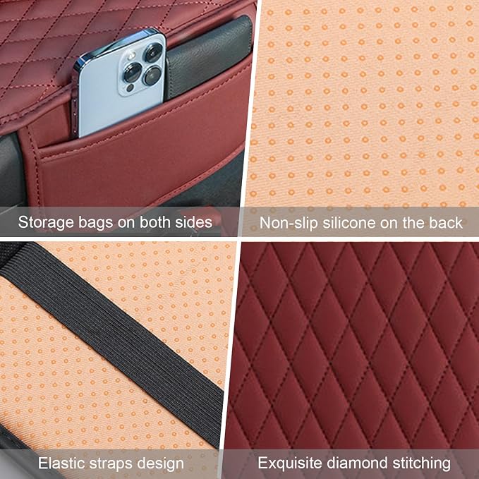 Car Center Console Cover, Upgraded Leather Armrest Seat Box Cover - Image 4