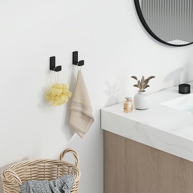 Angle Simple Bathroom Towel Hooks, SUS 304 Stainless Steel Robe Coat Holder - Image 2