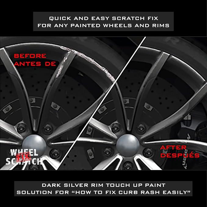 Dark Silver Rim Touch Up Paint Kit, Car Wheel Scratch Repair Kit, Wheel Touch - Image 2