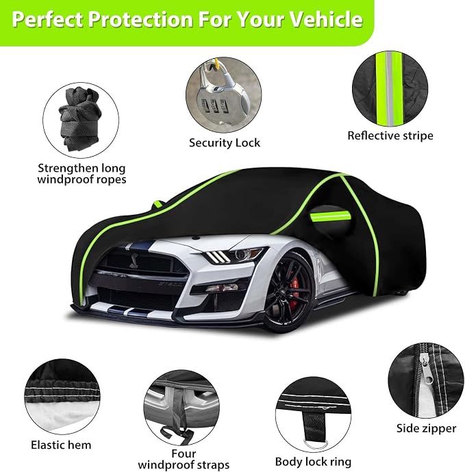 6 Layers Full Car Cover for 1994-2024 Ford Mustang - Image 2