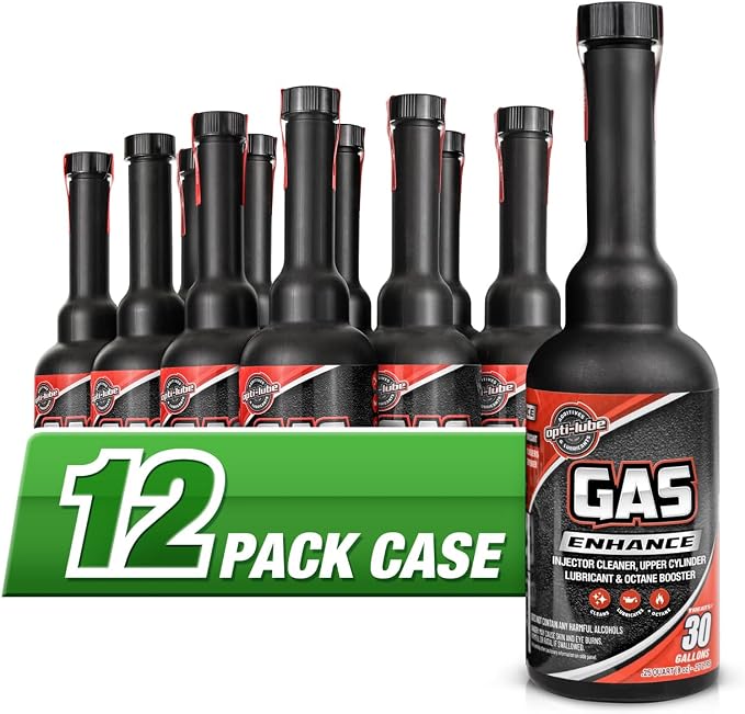 Opti-Lube Gas Enhance Fuel ADDITIVE: 8OZ Long Neck Bottles by Opti-Lube