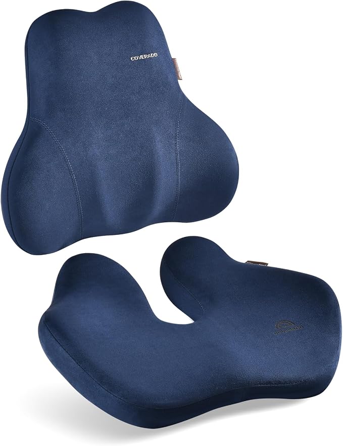 Coverado Memory Foam Car Seat Cushion and Lumbar Support Pillow - Image 7