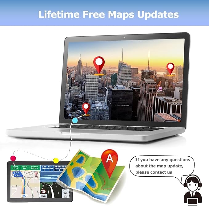 GPS Navigator for Car Truck RV, Latest 2025 Map, 9 inch Touch Screen Real Voice - Image 5