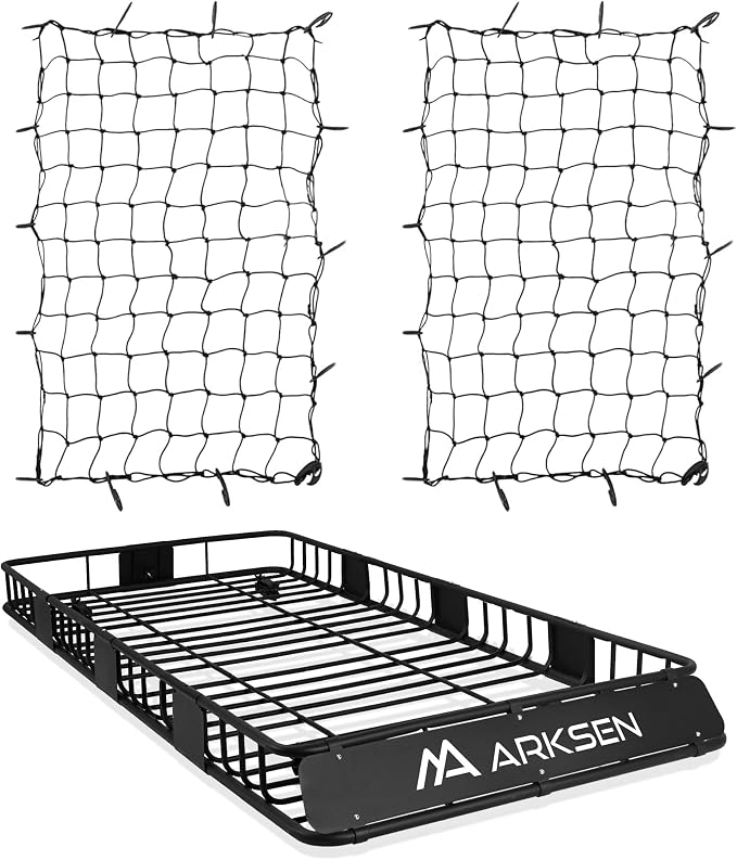 ARKSEN 84 x 39 x 6 Inch Universal 150LB Heavy Duty Roof Rack Cargo by ARKSEN
