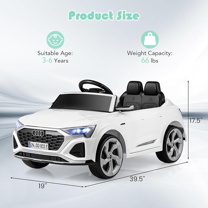 Licensed Audi SQ8 Ride on Car by OLAKIDS, 12V Kids Electric Vehicle - Image 7