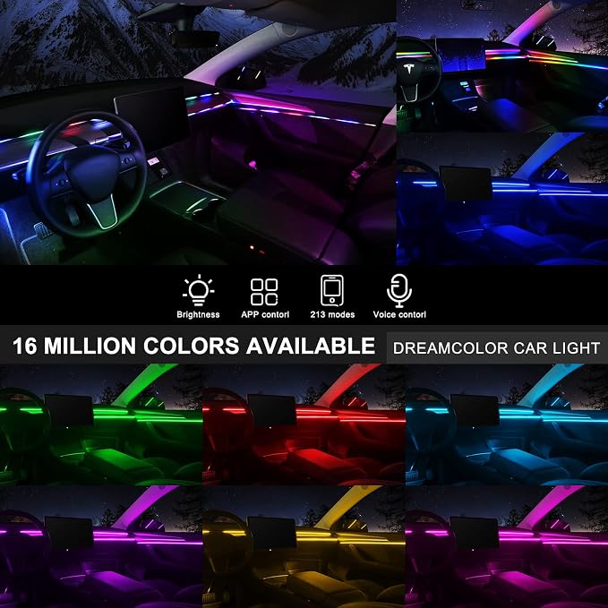 Dreamcolor Acrylic Interior Car LED Strip Light - Image 3