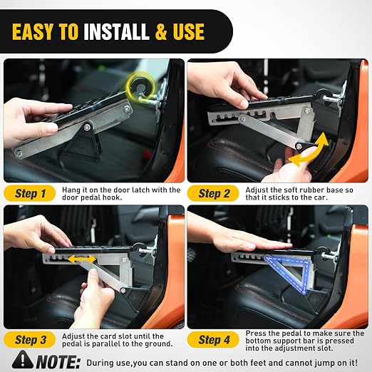 Nilight Car Door Step Universal Aluminum Latch Step - Image 7