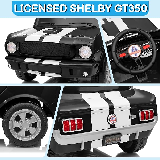Winado 12V Licensed Shelby Electric Car - Image 4