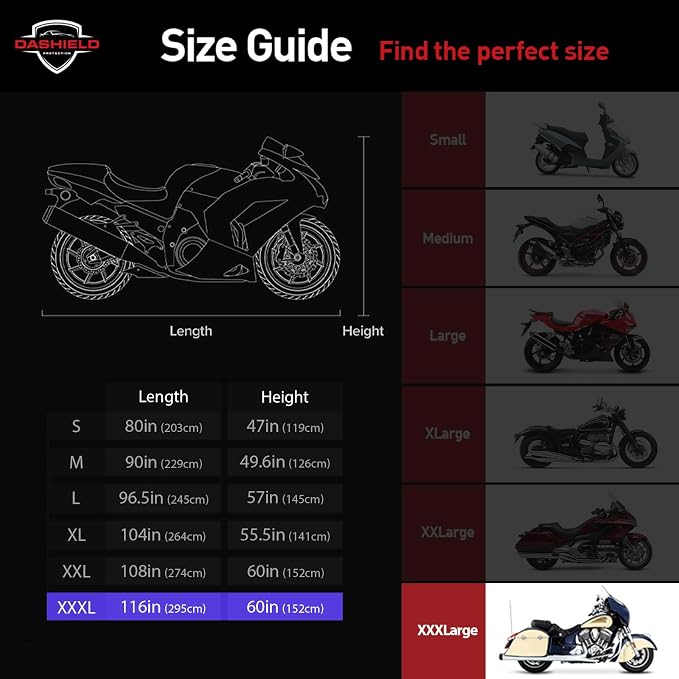 Ultimum Series Motorcycle Cover Waterproof All Weather Protection Universal - Image 4