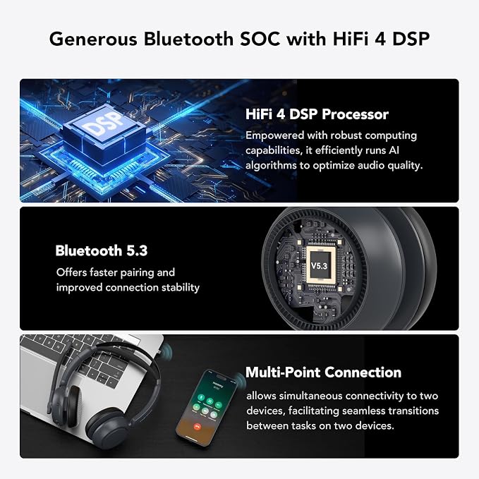 NUROUM Wireless Headset with Mic - Image 3