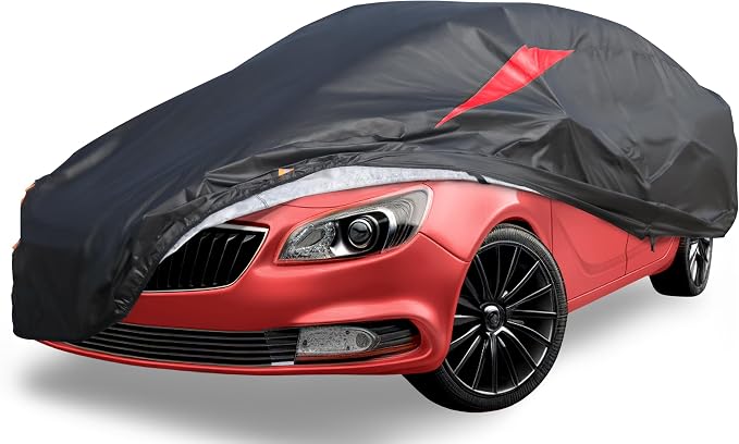 Car Cover Waterproof All Weather, 6 Layers Car Covers by FOCUSONCARPROTECTION