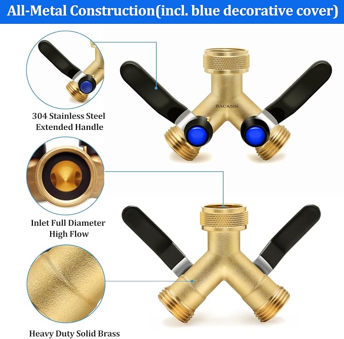 2 Pack Hose Splitter 2 Way Heavy Duty - Image 4