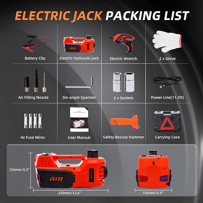 STANDTALL Electric Car Jack Kit 5 Ton 12V Electric Jack - Image 6