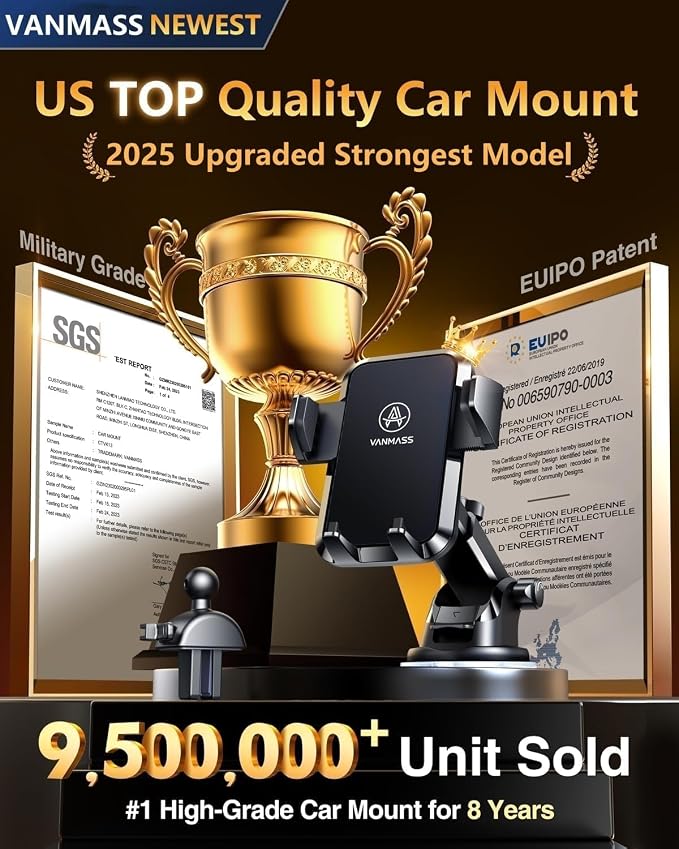 Car Phone Holder VANMASS【2025 Ultimate Military-Grade Upgraded】Suction Cell - Image 7