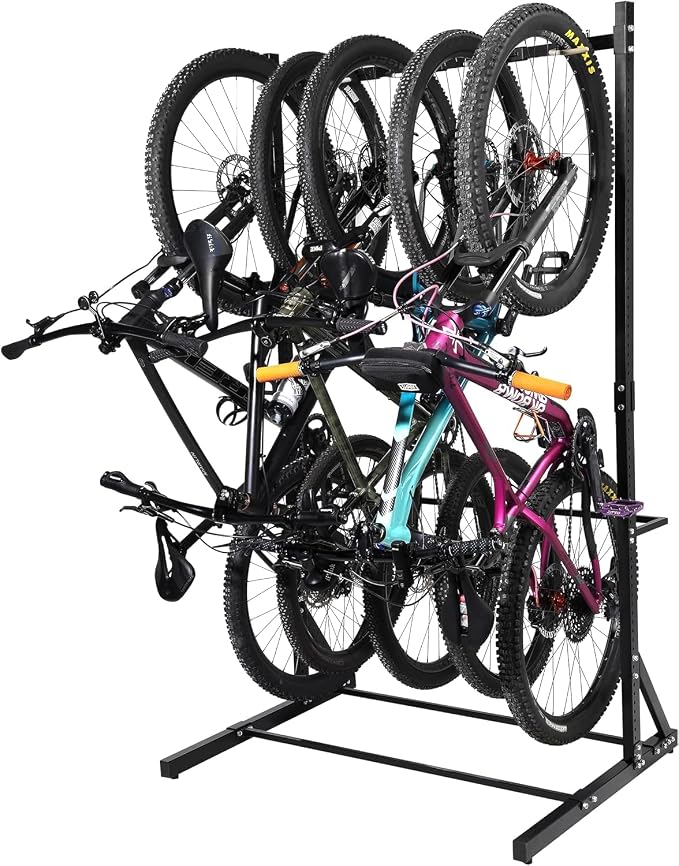 Yes4All Freestanding Bike Storage Rack, 300 Lbs 5 Levels Sturdy Steel Vertical by Yes4All