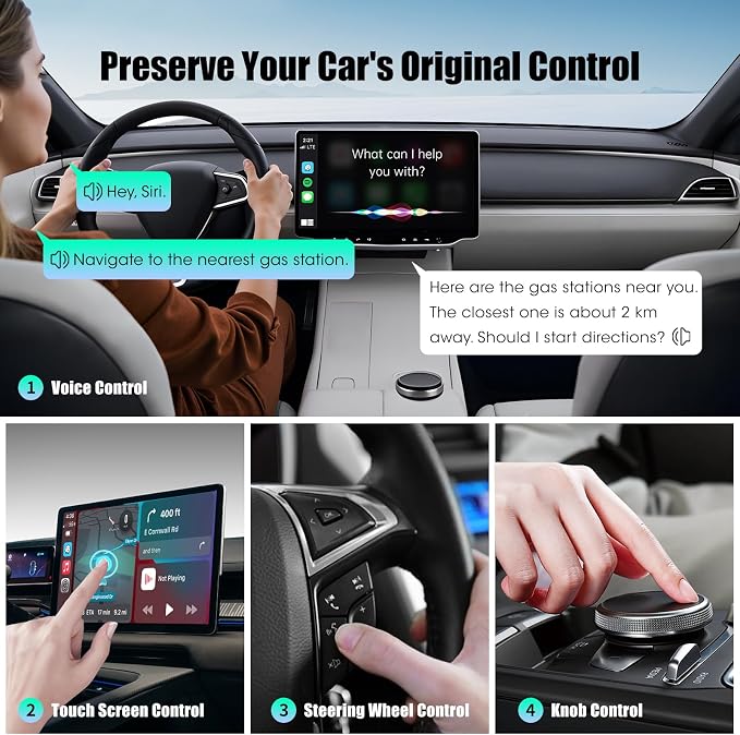 Wireless CarPlay Adapter for iPhone, Convert Wired to Apple Car Play Wireless - Image 5