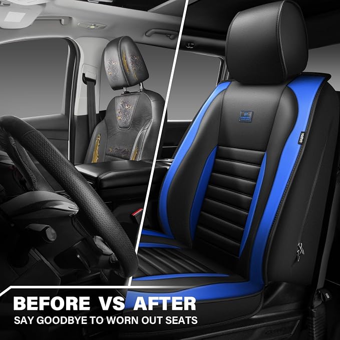 CAR PASS Nappa Leather Car Seat Covers Front Seats, Luxury Seat Protector - Image 6